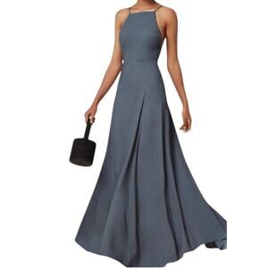 Reformation Backless Sleeveless Blue Special Occasion Formal Gown Dress Size 2